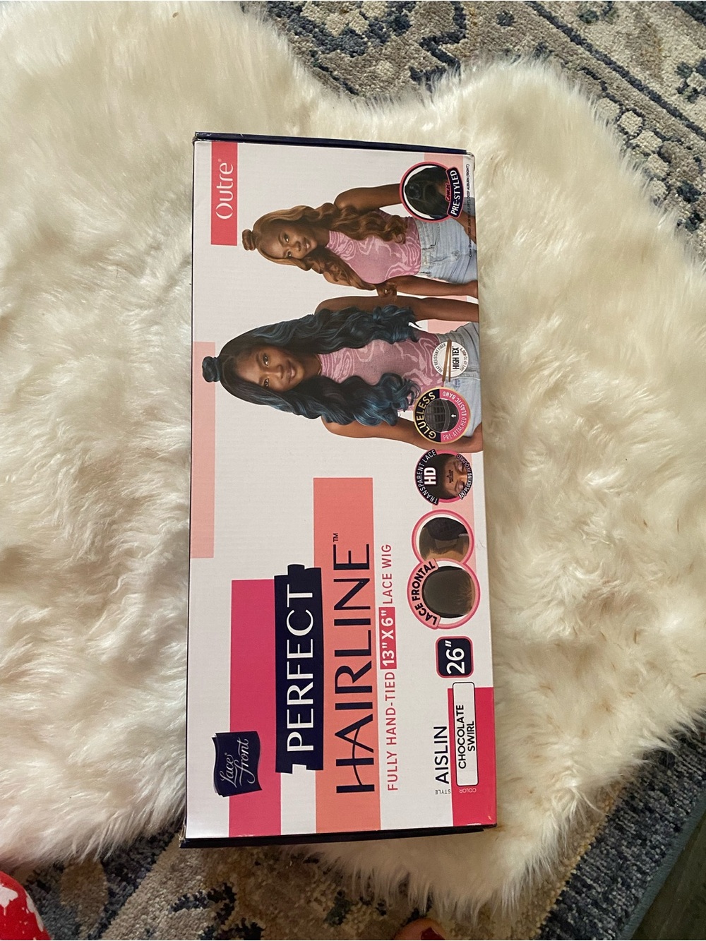 Perfect Hairline 26" Aislin Lace Wig - chocolate swirl , wash, save heat, save